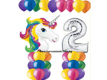 Rainbow Unicorn Balloon Value Package